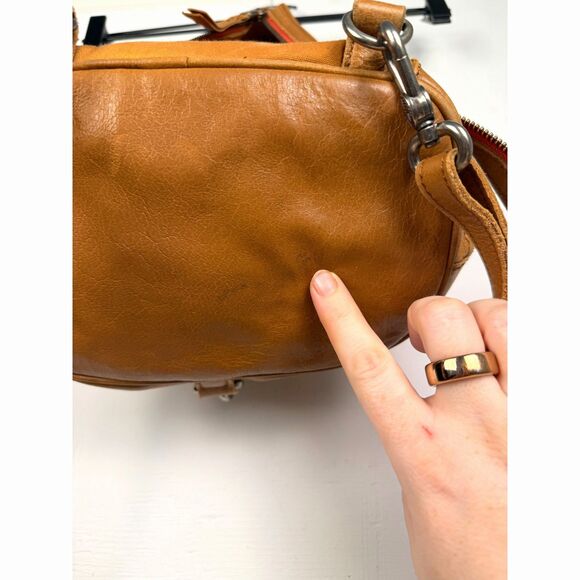 The Sak Leather Convertible Backpack Sling Bag Tan Brown Zip Closure Boho Purse - Picture 5 of 16